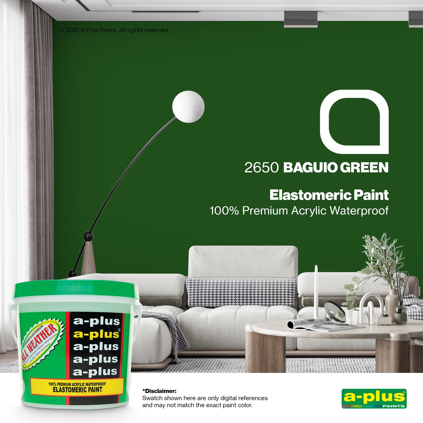 A-Plus All Weather® 2650 Baguio Green Elastomeric Paint