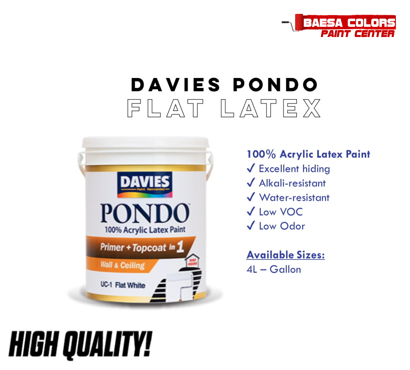 DAVIES® PONDO™ FLAT LATEX UNDERCOAT WHITE