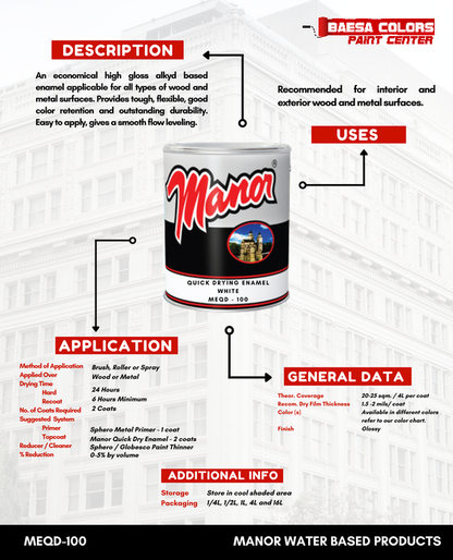 MANOR Quick Drying Enamel 4L