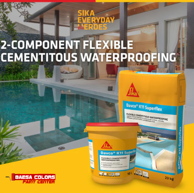 Sika Davco K11 SuperFlex - Flexible Cementitious Waterproofing – BAESA ...