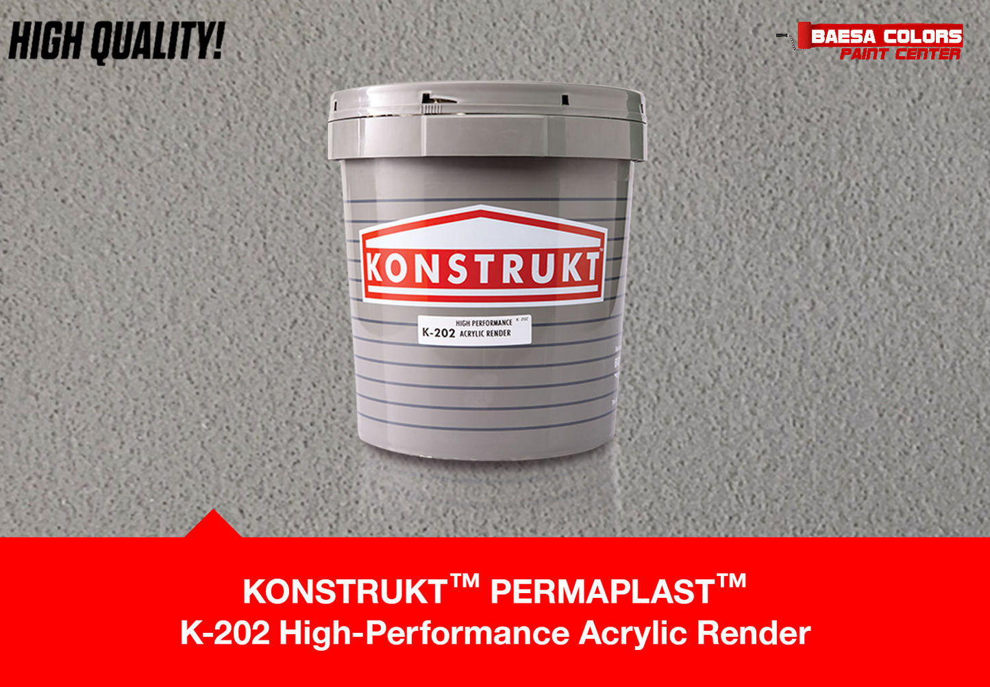 Konstrukt™ Permaplast™ K-202 High-Performance Acrylic Render 16L