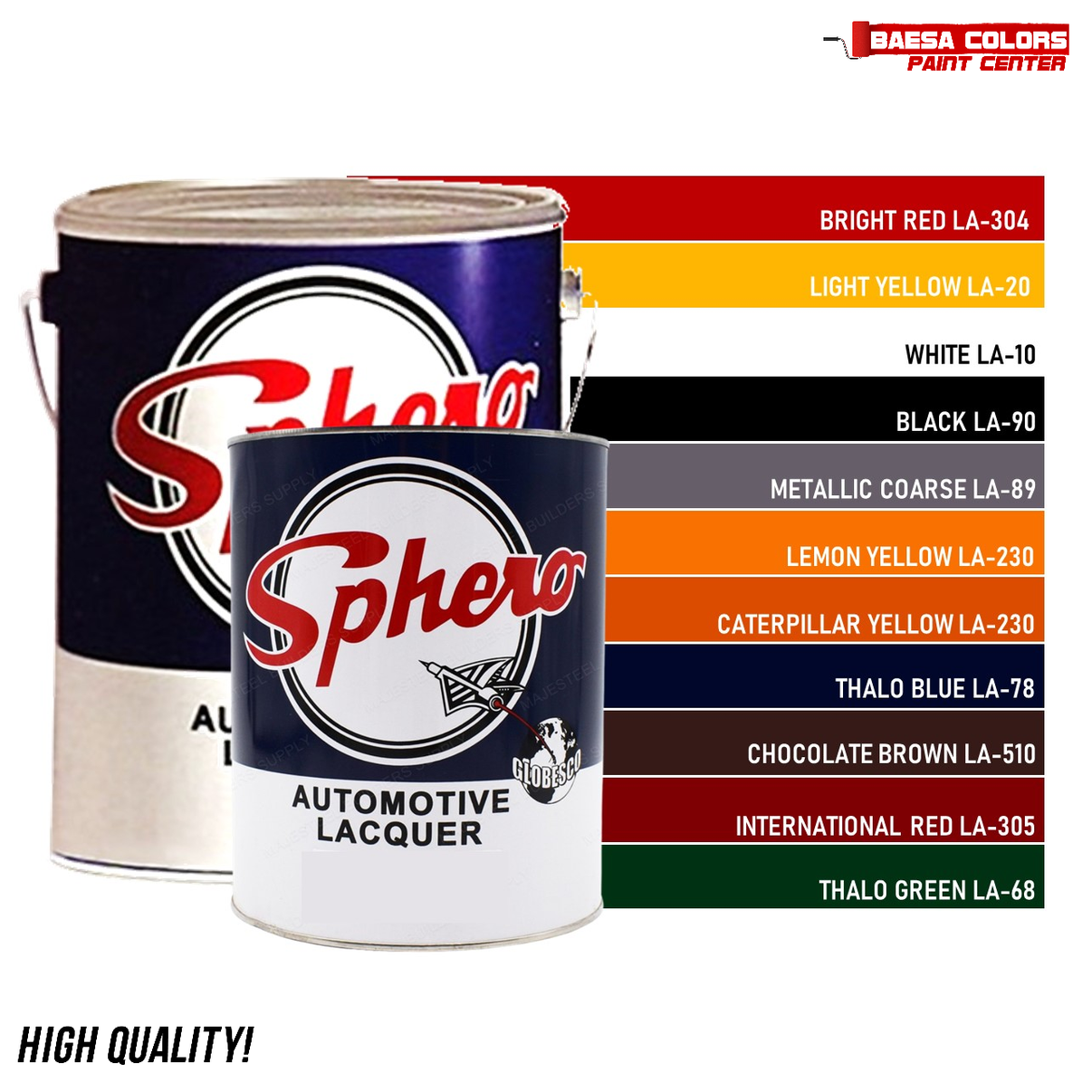 SPHERO Automotive Lacquer BAESA COLORS PAINT CENTER