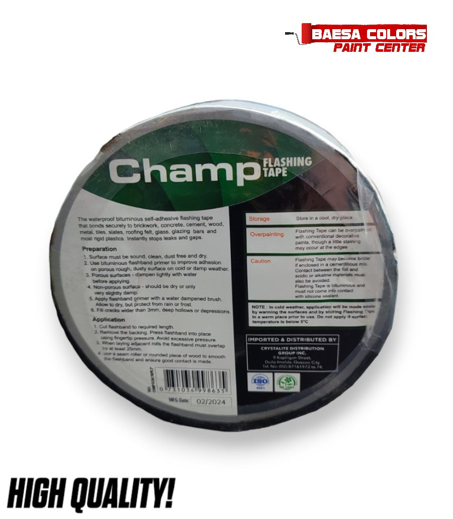 Champ Flashing Tape Waterproof Bituminous Self Adhesive Tape (4inX5meters) (2inX5meters)