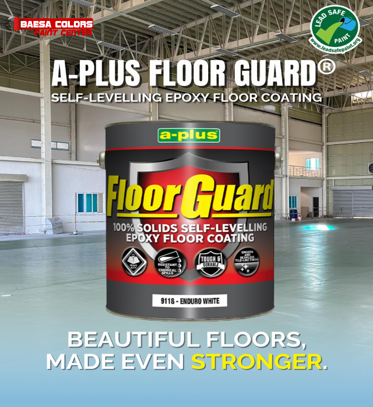 A-Plus Floor Guard® 100% Solids & Self-Levelling Epoxy Floor Coating 4L