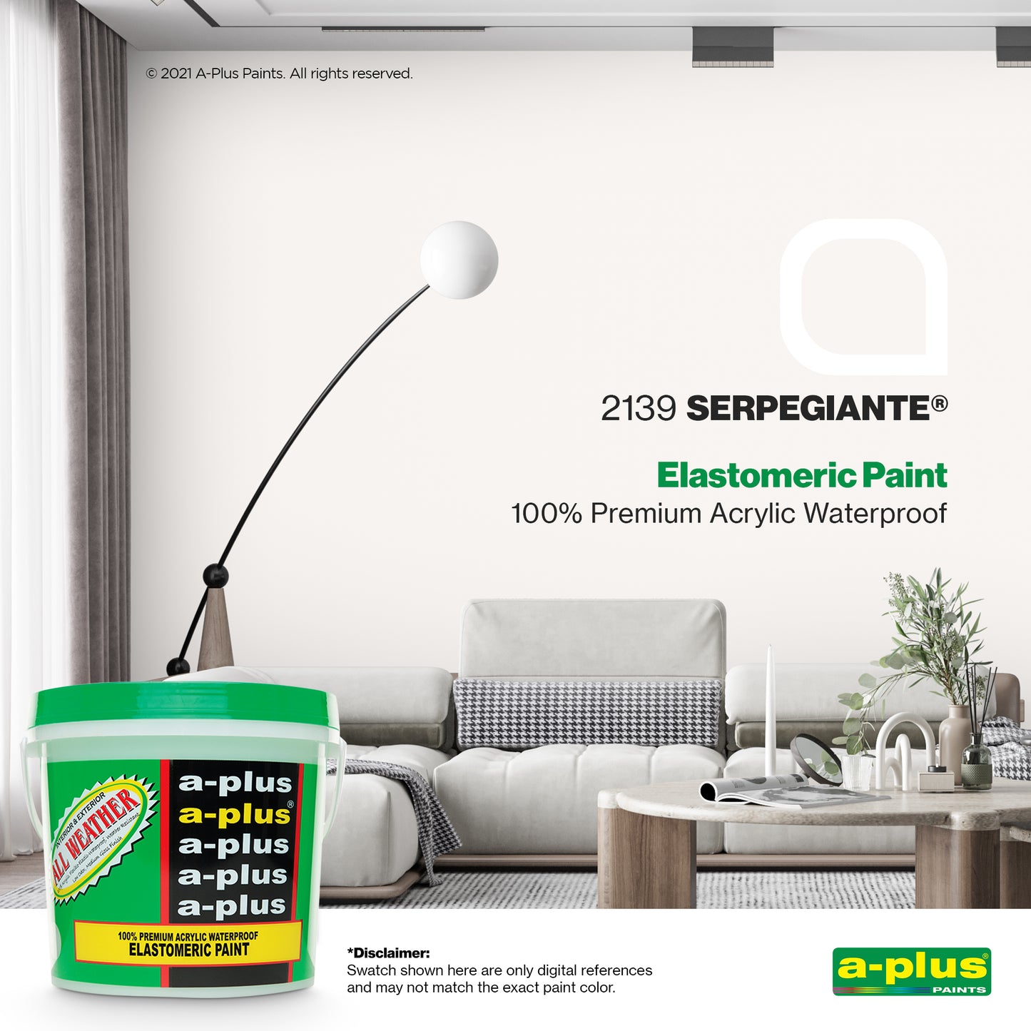 A-Plus All Weather® 2139 Serpegiante Elastomeric Paint