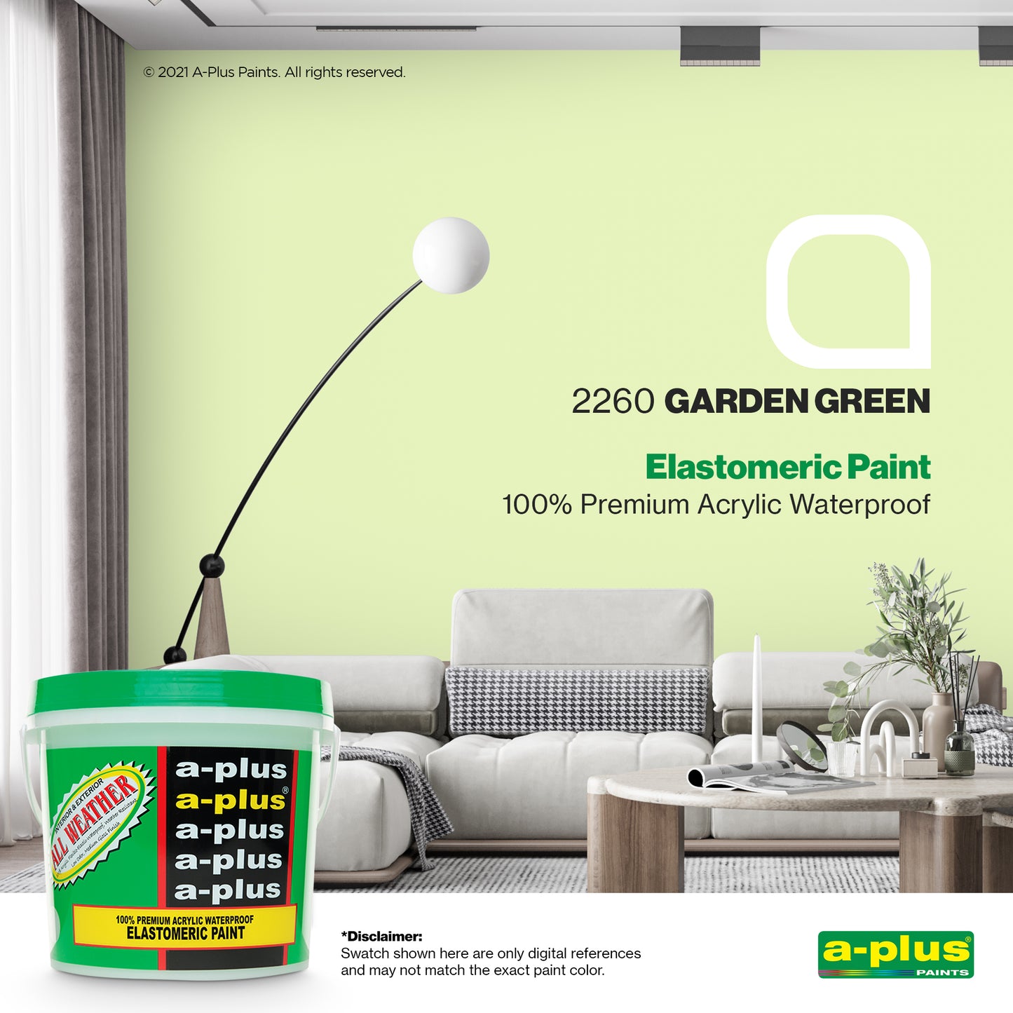 A-Plus All Weather® 2660 Garden Green Elastomeric Paint