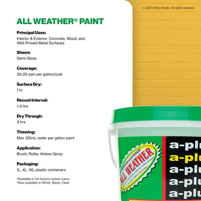 A-Plus All Weather® 2272 Sunflower Yellow Elastomeric Paint