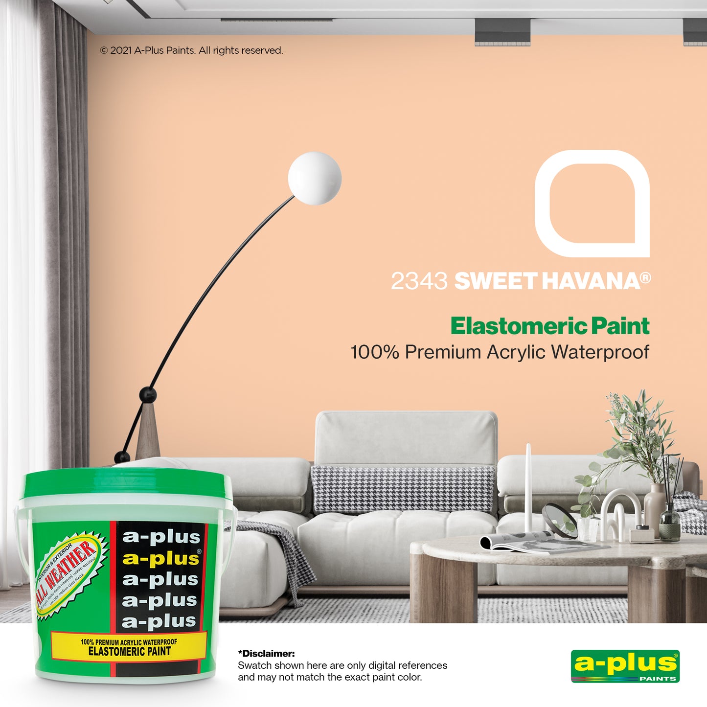 A-Plus All Weather® 2343 Sweet Havana Elastomeric Paint