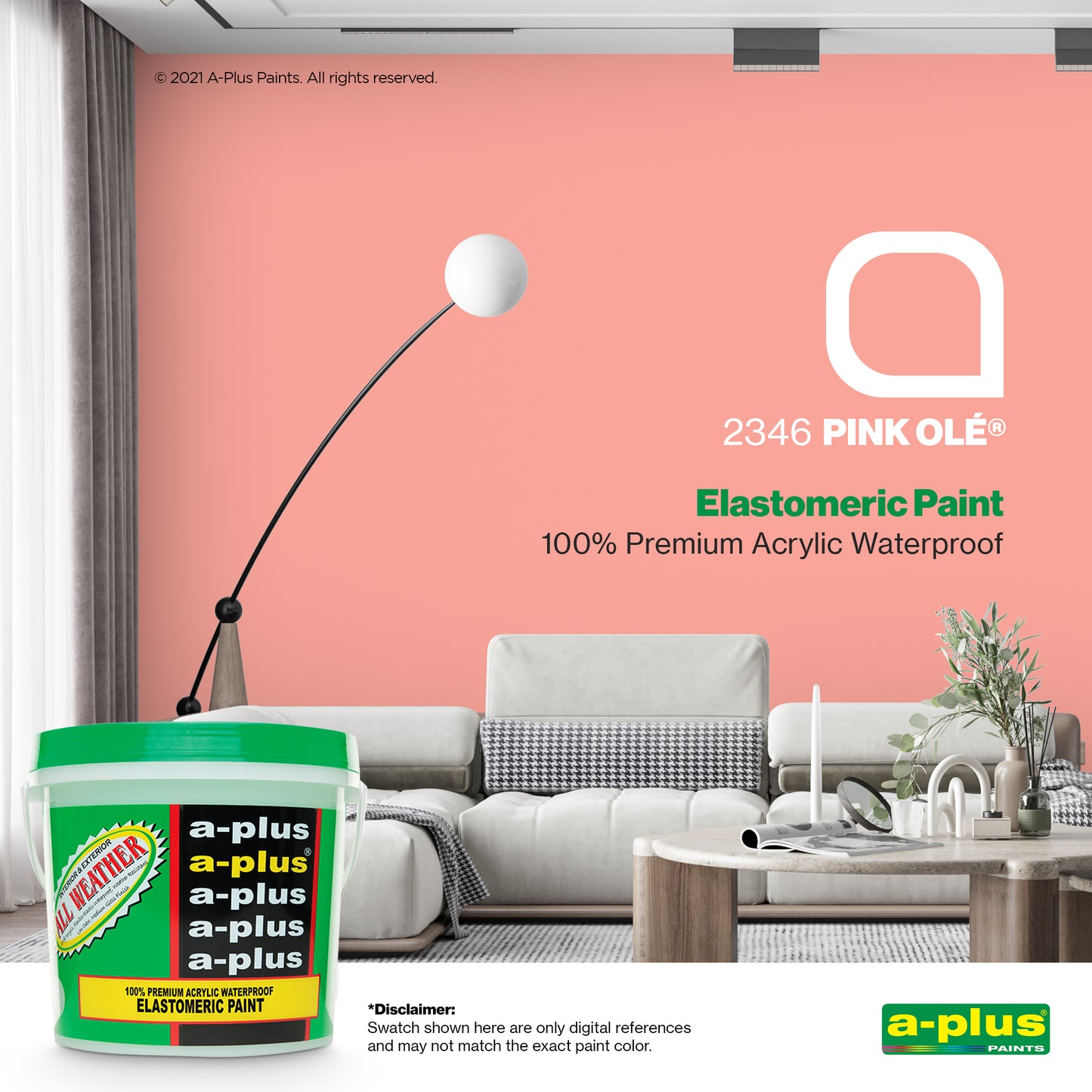 A-Plus All Weather® 2348 Pink Ole Elastomeric Paint