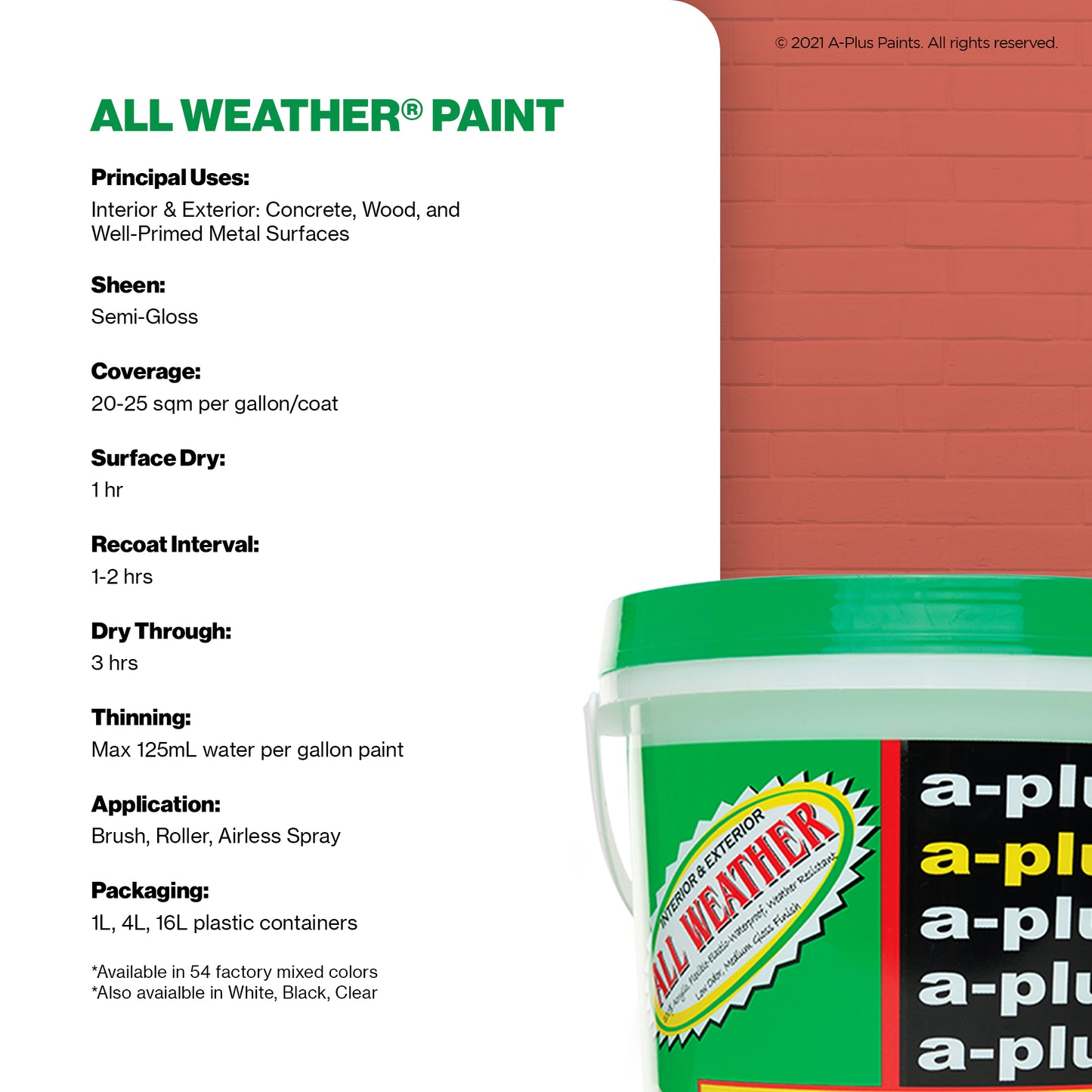A-Plus All Weather® 2408 England Rose Elastomeric Paint