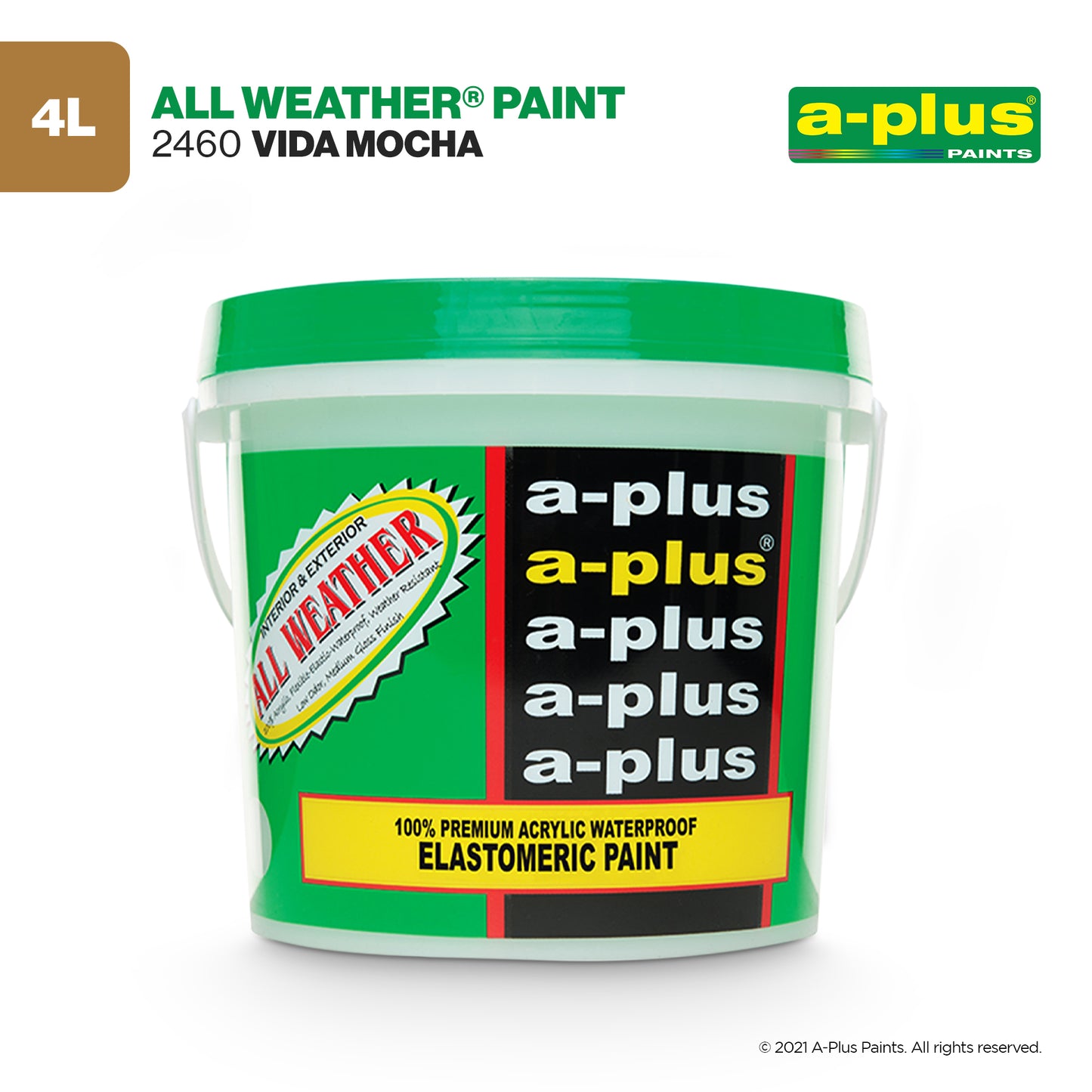 A-Plus All Weather® 2460 Vida Mocha Elastomeric Paint