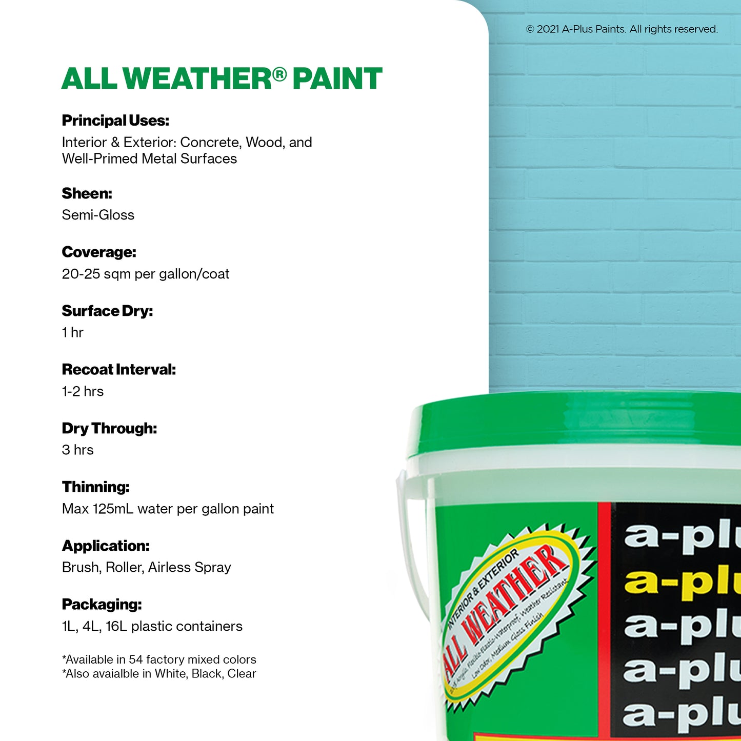 A-Plus All Weather® 2515 Blue Horizon Elastomeric Paint