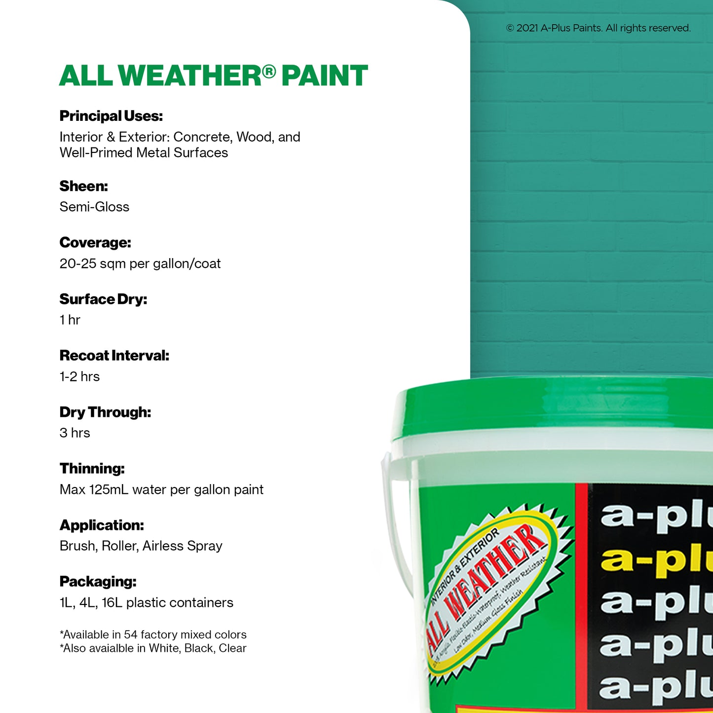 A-Plus All Weather® 2537 Imperial Blue Elastomeric Paint