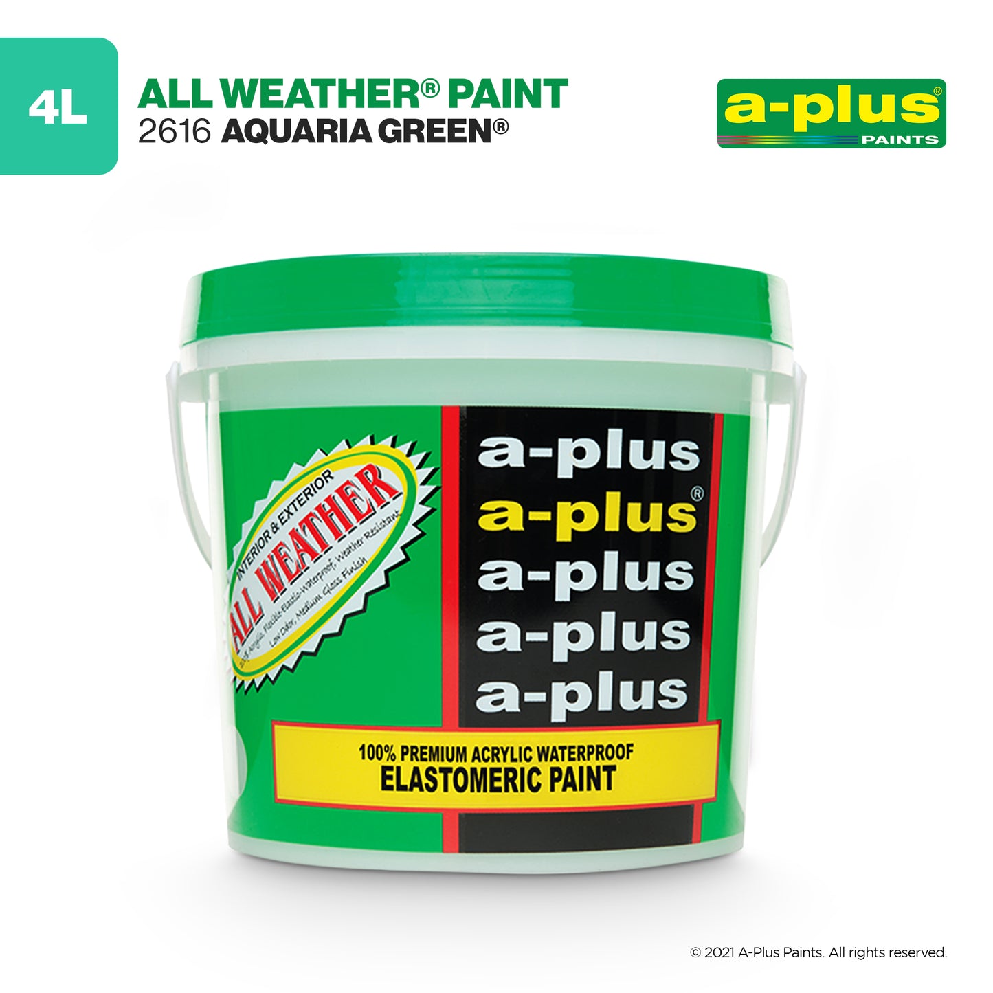 A-Plus All Weather® 2615 Aquaria Green Elastomeric Paint
