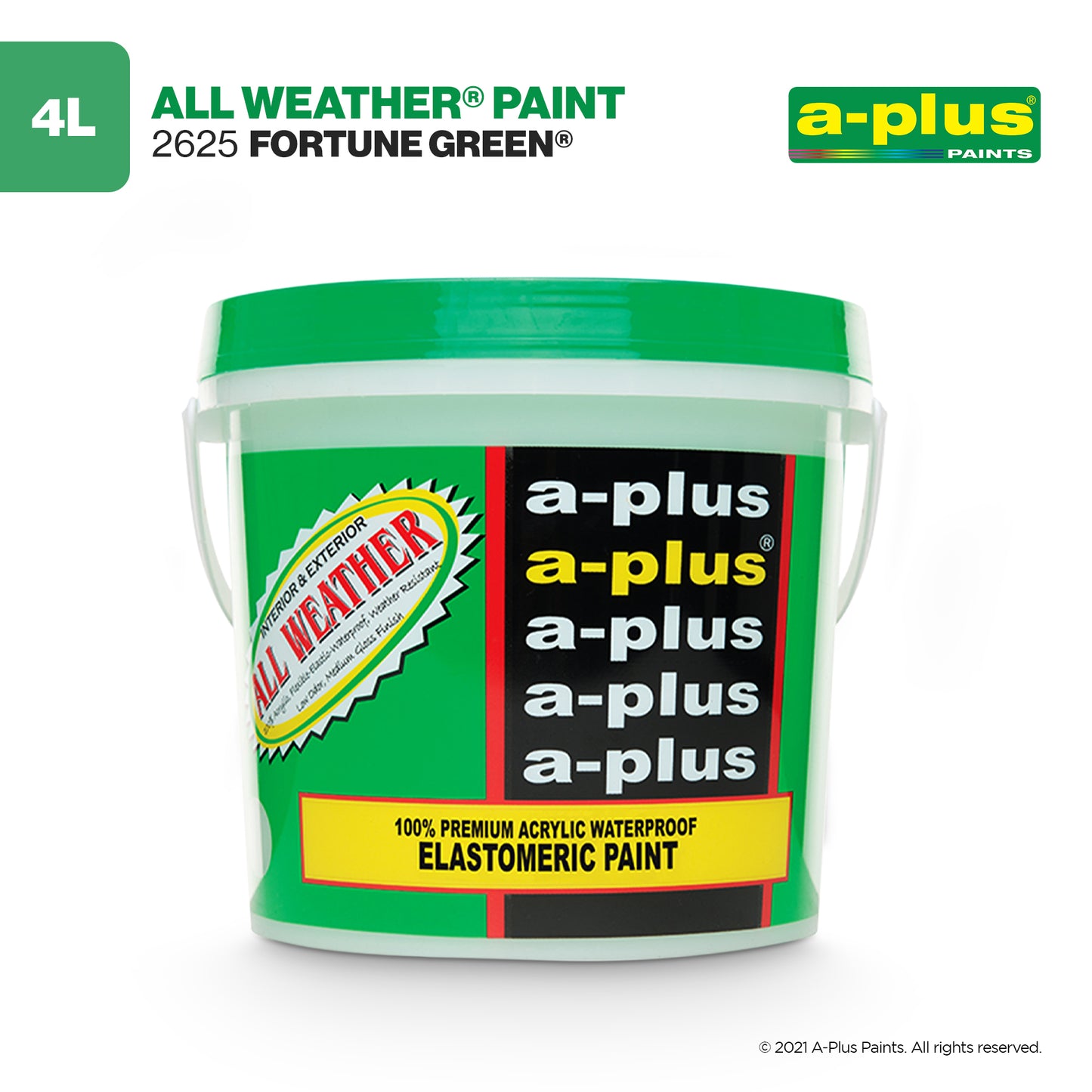 A-Plus All Weather® 2625 Fortune Green Elastomeric Paint