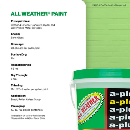 A-Plus All Weather® 2678 Amazing Green Elastomeric Paint