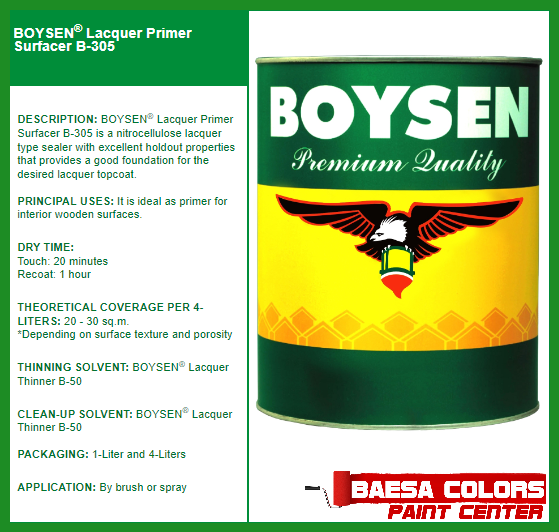 BOYSEN® Lacquer Primer Surfacer B-305