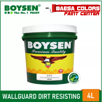 BOYSEN BCP 0021 BARELY WHITE WALLGUARD DIRT RESISTING LATEX 4L