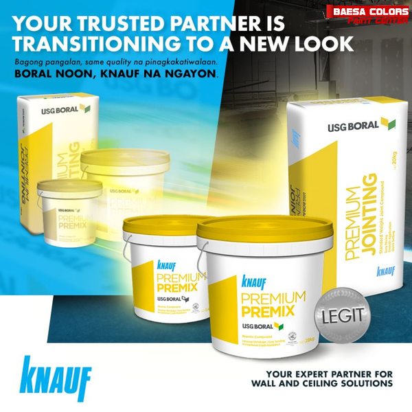 Knauf (Boral) Premium Premixed Putty – BAESA COLORS PAINT CENTER