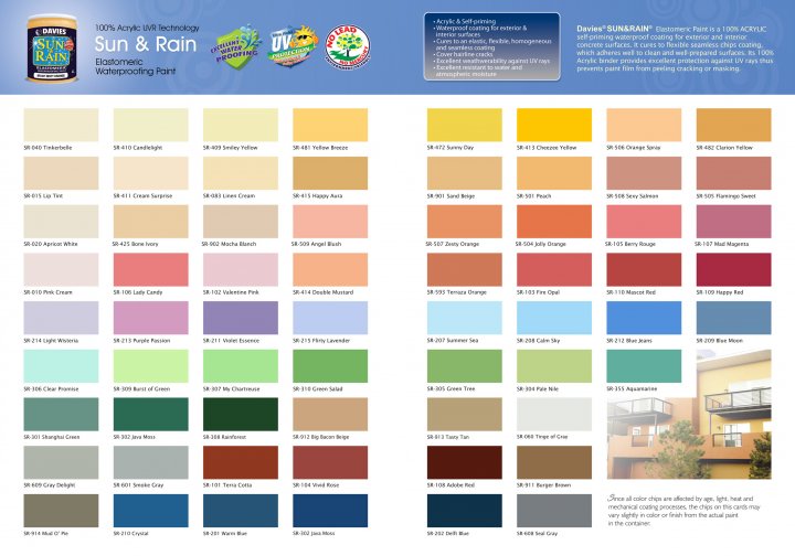 DAVIES® SUN & RAIN® 507 Zesty Orange Elastomeric Paint