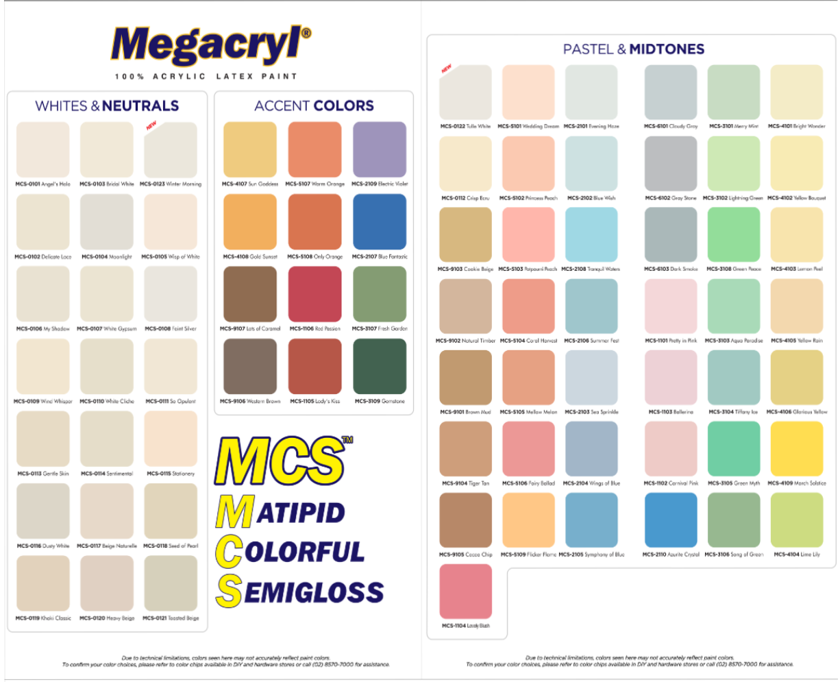 DAVIES® Megacryl® MCS SemiGloss Color Series BAESA COLORS PAINT CENTER