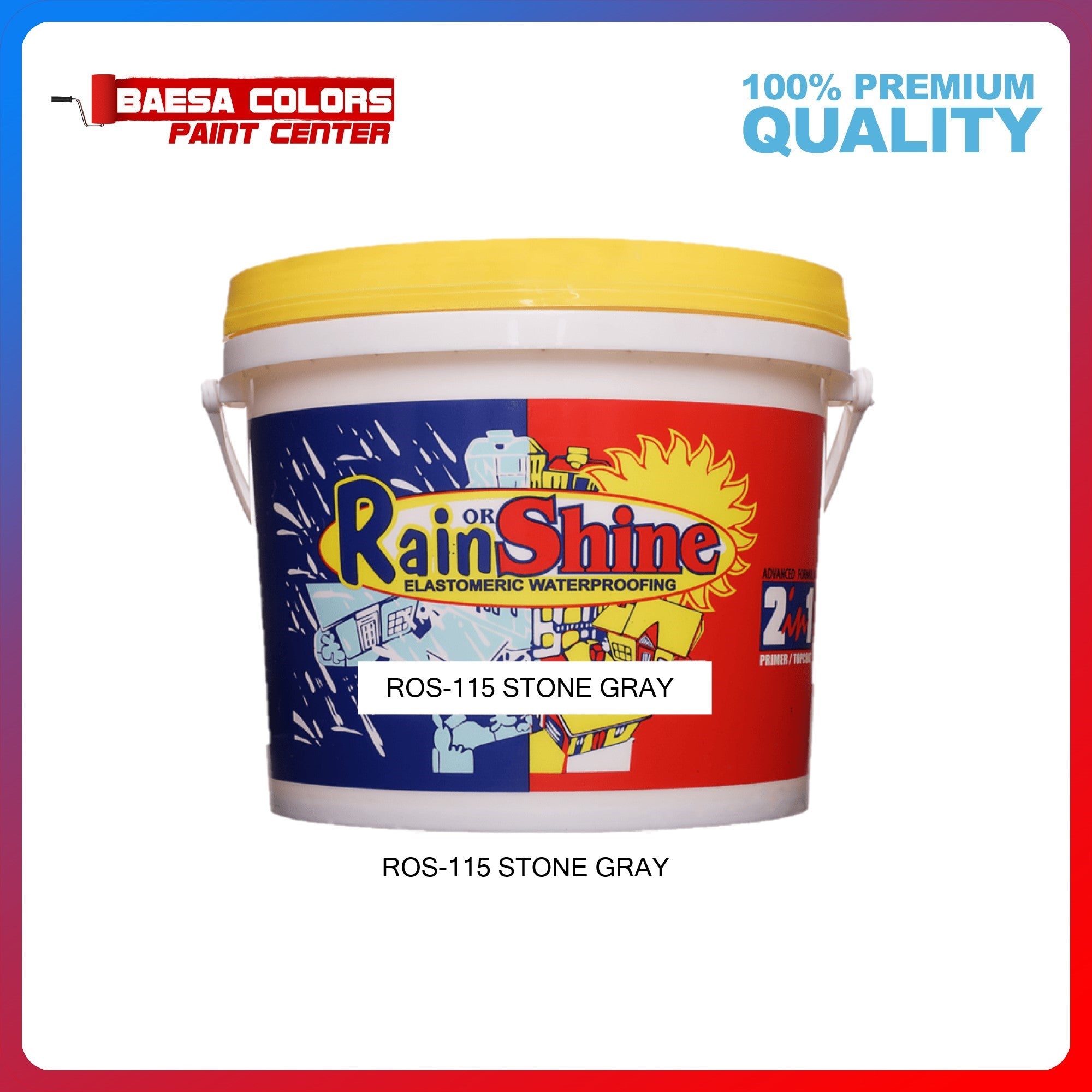 Rain or Shine 115 Stone Gray Elastomeric Paint – BAESA COLORS PAINT CENTER