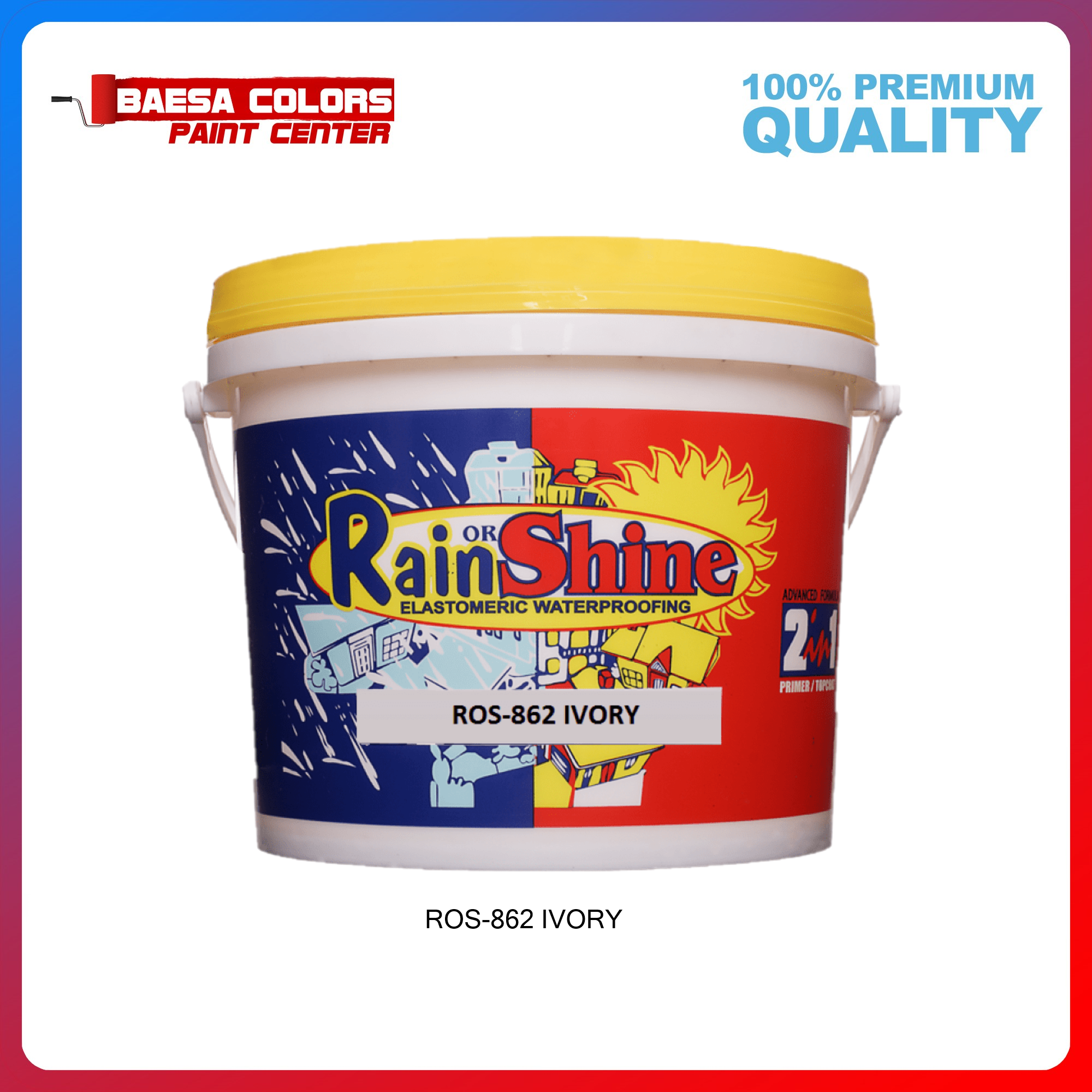 Rain or Shine 862 Ivory Elastomeric Paint – BAESA COLORS PAINT CENTER