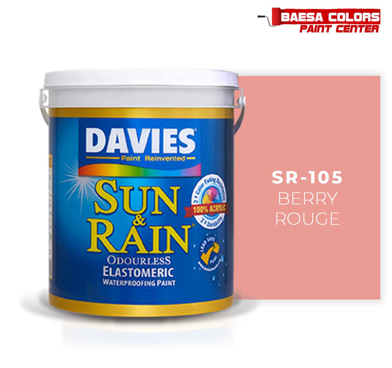 DAVIES® SUN & RAIN® 105 Berry Rouge Elastomeric Paint