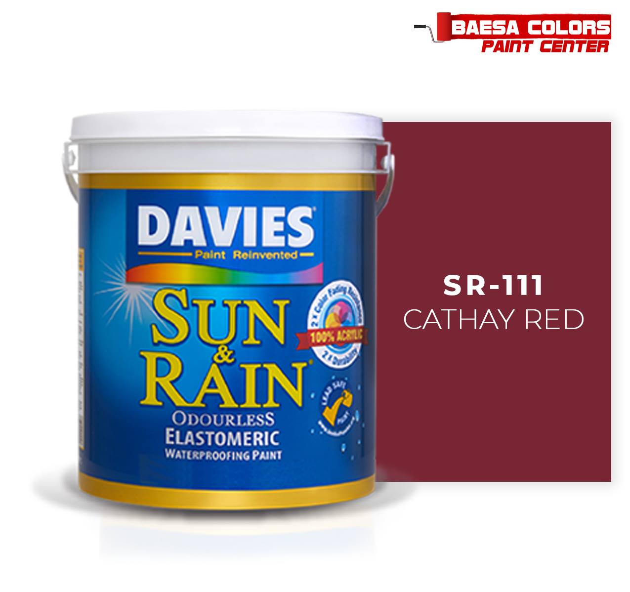 DAVIES® SUN & RAIN® 111 Cathay Red Elastomeric Paint