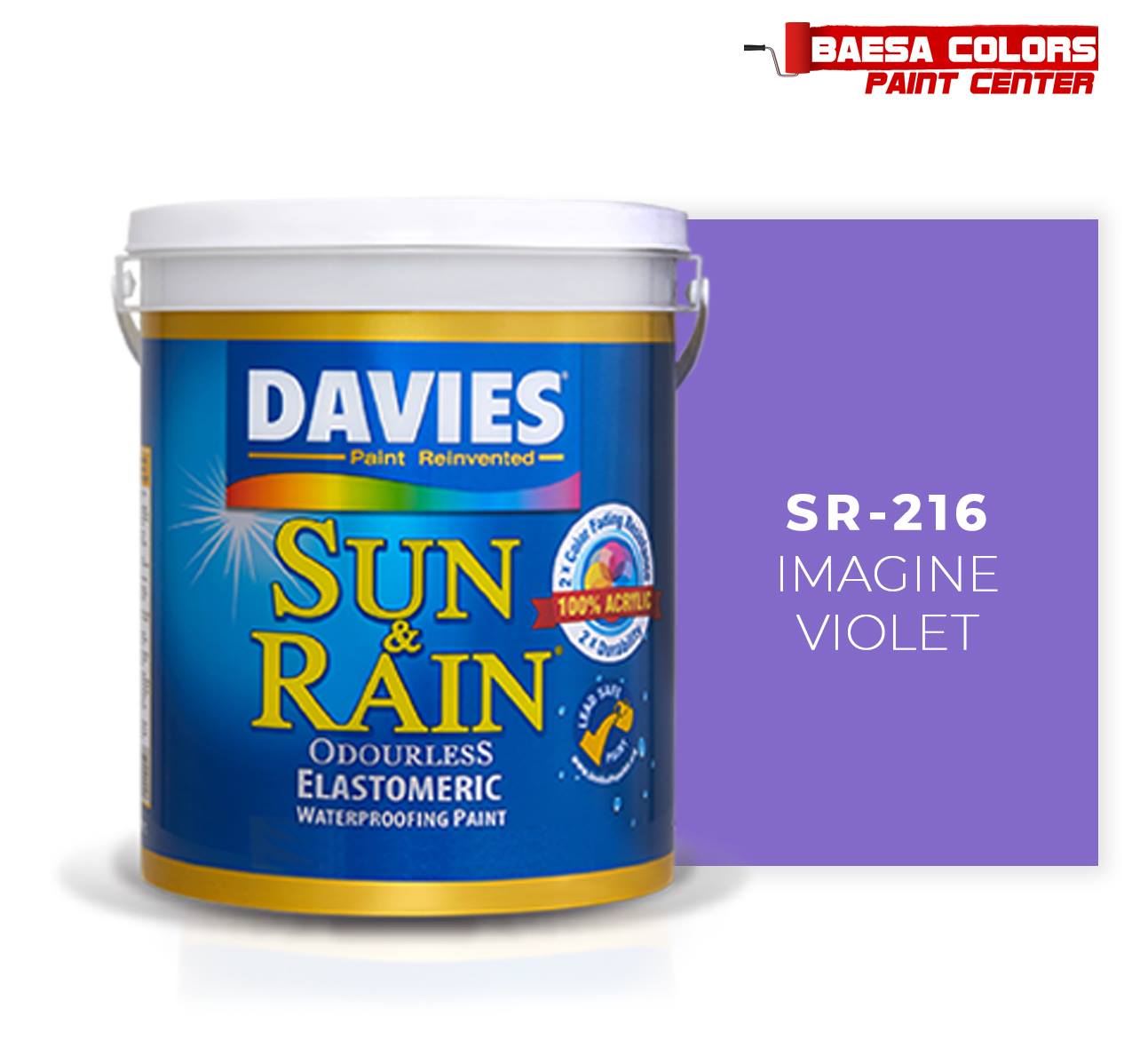 Sun Protection Paint DAVIES® SUN & RAIN® ELASTOMERIC PAINT – BAESA COLORS PAINT CENTER