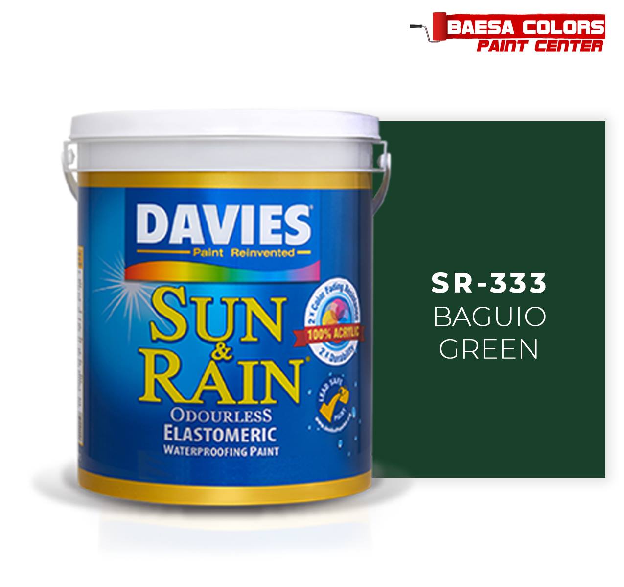 DAVIES® SUN & RAIN® 333 Baguio Green Elastomeric Paint