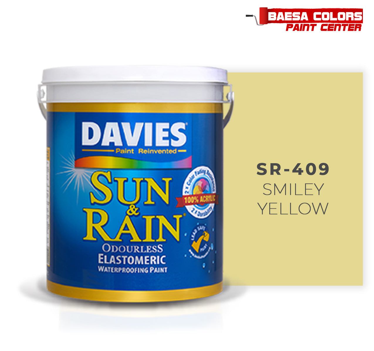 DAVIES® SUN & RAIN® 409 Smiley Yellow Elastomeric Paint