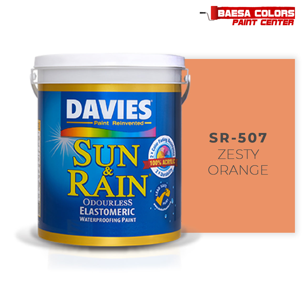 DAVIES® SUN & RAIN® 507 Zesty Orange Elastomeric Paint