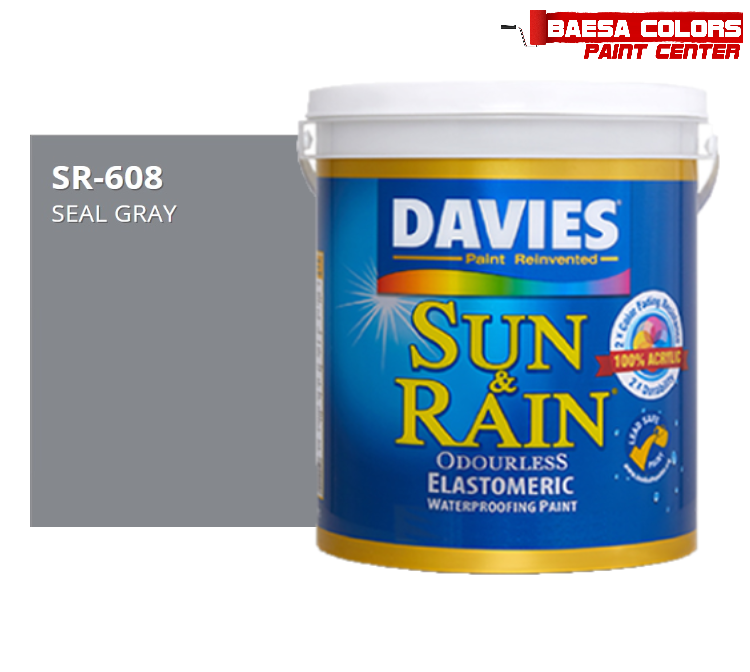 DAVIES® SUN & RAIN® 608 Seal Gray Elastomeric Paint – BAESA COLORS ...