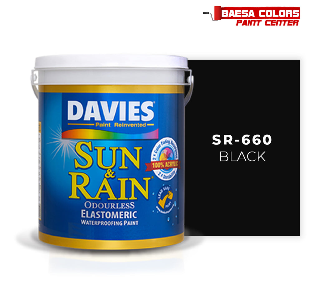 DAVIES® SUN & RAIN® 660 Black Elastomeric Paint BAESA COLORS PAINT CENTER