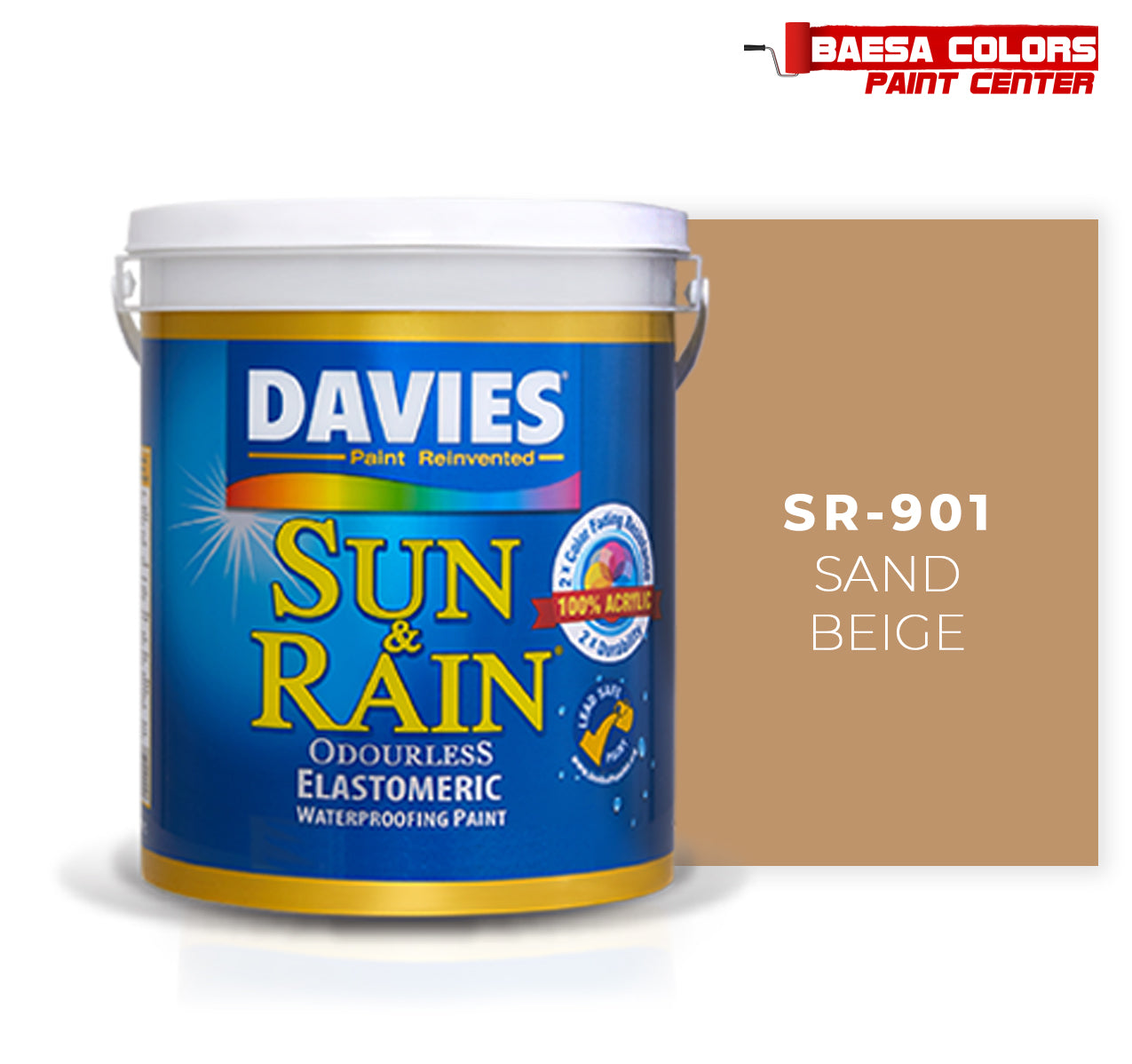 DAVIES® SUN & RAIN® 901 Sand Beige Elastomeric Paint – BAESA COLORS ...