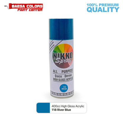 Nikko Acrylic-Based Spray Paint 118 River Blue 400cc