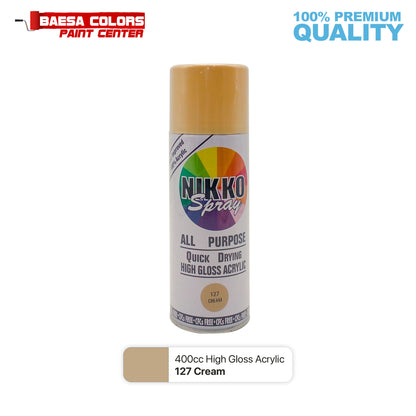 Nikko Acrylic-Based Spray Paint 127 Cream 400cc