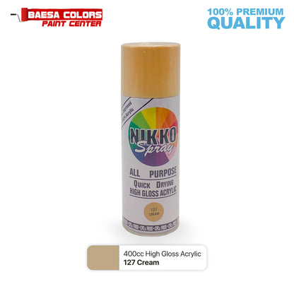 Nikko Acrylic-Based Spray Paint 127 Cream 400cc