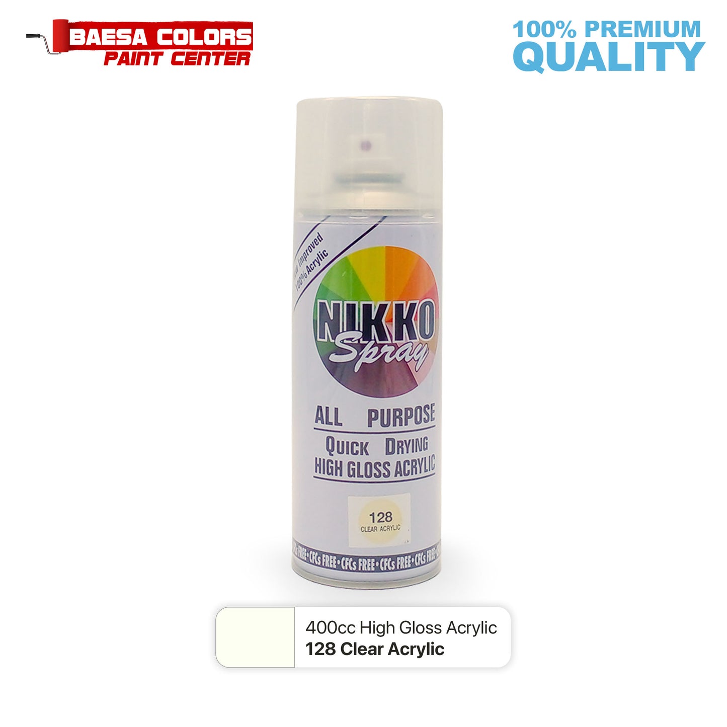 Nikko Acrylic-Based Spray Paint 128 Clear Acrylic 400cc