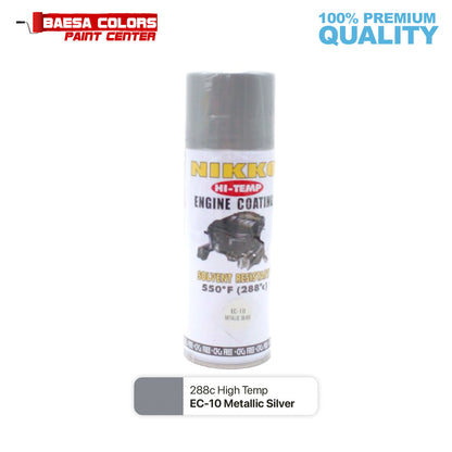 Nikko Acrylic-Based Spray Paint High Temp EC-10 Metallic Silver 400cc
