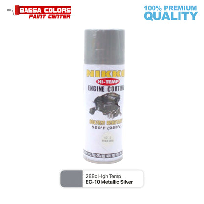 Nikko Acrylic-Based Spray Paint High Temp EC-10 Metallic Silver 400cc