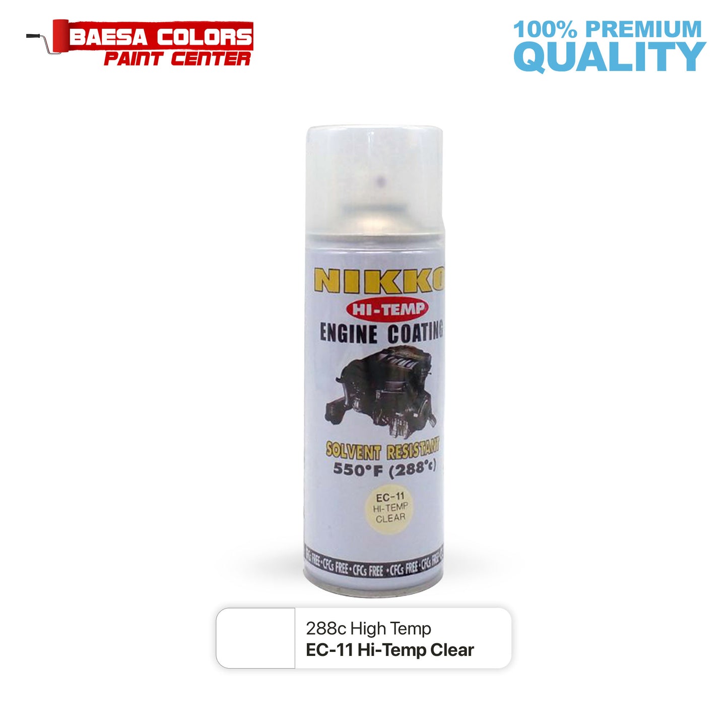 Nikko Acrylic-Based Spray Paint High Temp EC-11 Clear 400cc