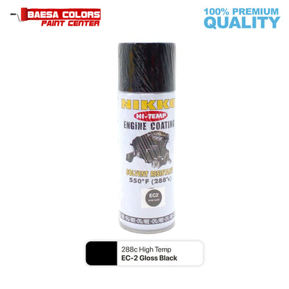 Nikko Acrylic-Based Spray Paint High Temp EC-2 Gloss Black 400cc