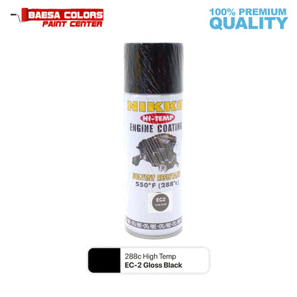 Nikko Acrylic-Based Spray Paint High Temp EC-2 Gloss Black 400cc