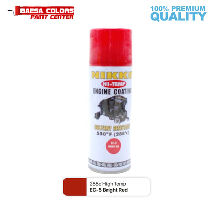 Nikko Acrylic-Based Spray Paint High Temp EC-5 Bright Red 400cc