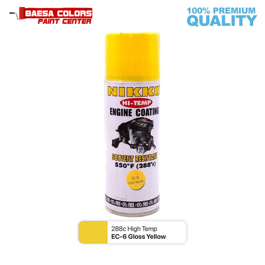 Nikko Acrylic-Based Spray Paint High Temp EC-6 Gloss Yellow 400cc