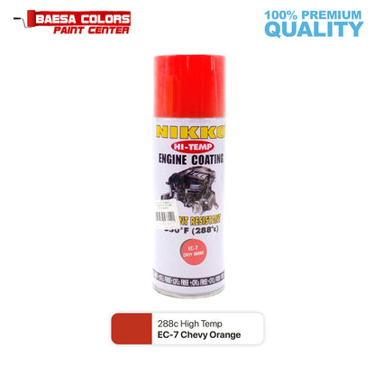 Nikko Acrylic-Based Spray Paint High Temp EC-7 Chevy Orange 400cc
