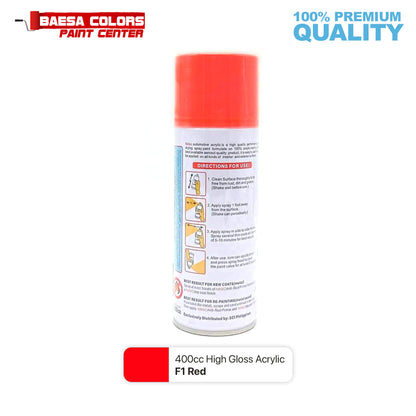 Nikko Acrylic-Based Spray Paint Flourescent F1 Red 400cc