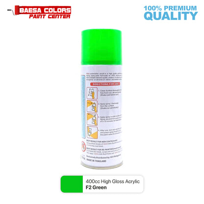 Nikko Acrylic-Based Spray Paint Flourescent F2 Green 400cc